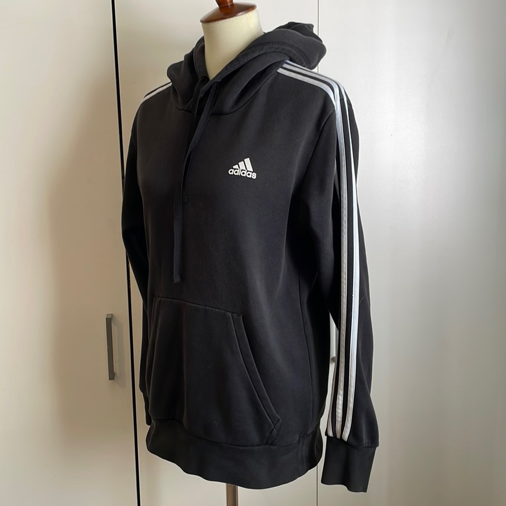 Medium‎ Women's ADIDAS Sweatshirt * Hoodie * Pockets * 3 Stripes